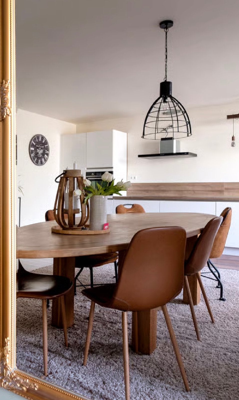 3.40 lang ovaal eetkamertafel teakhout, Ophalen, Gebruikt, 100 tot 150 cm, Teakhout