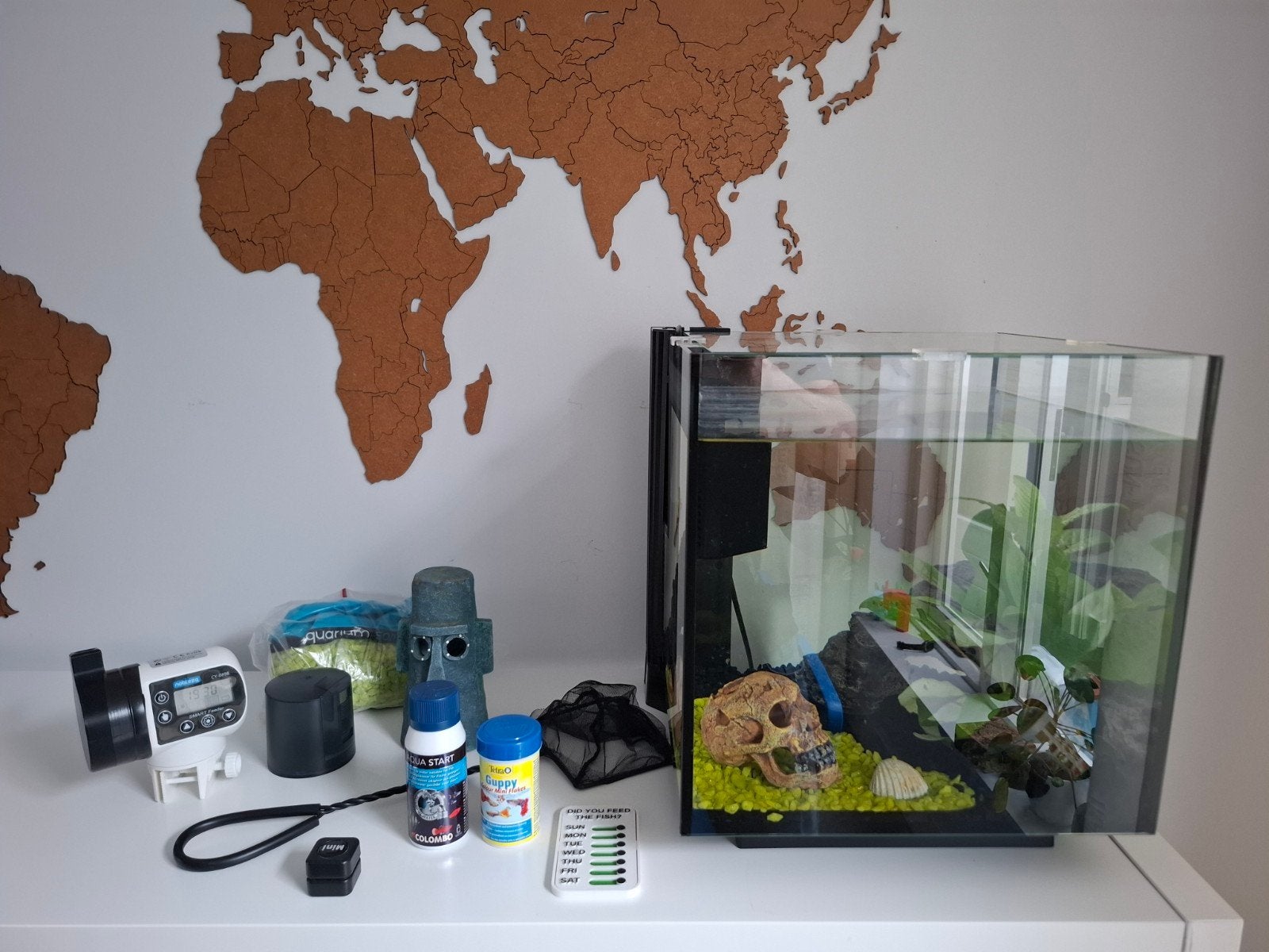 SuperFish Qubiq 60 aquarium – zwart, compleet met accessoire, Ophalen, Inclusief toebehoren, Leeg aquarium, Overige merken