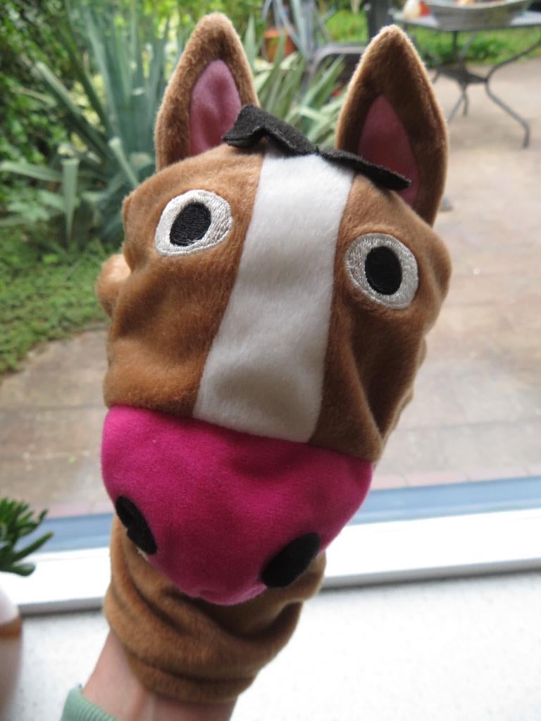 Handpop paard van IKEA boerderij poppenkast Klappar Lantlig, Paard, IKEA, Ophalen of Verzenden, Zo goed als nieuw