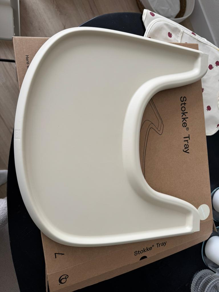 Stokke Tray (kapot), Ophalen of Verzenden, Gebruikt, Meegroeistoel, Afneembaar eetblad