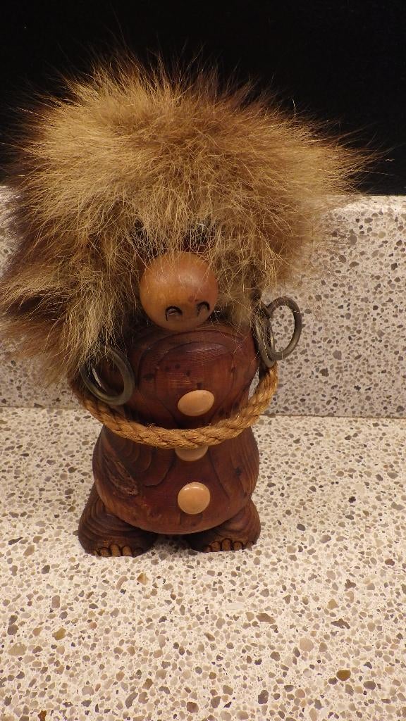 vintage houten figuur (trol), Ophalen of Verzenden, Huis en Inrichting