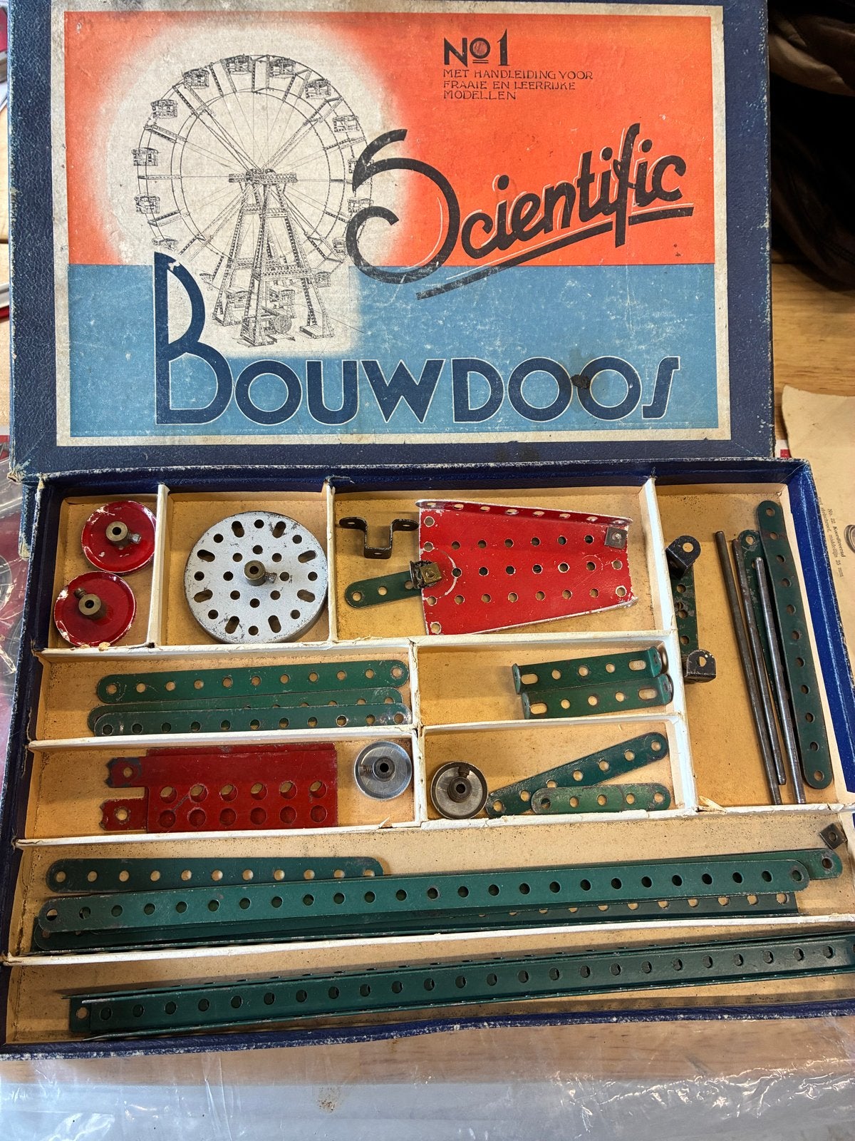 Vintage Scientific Bouwdoos No. 1 - Mecano Bouwset, Ophalen of Verzenden