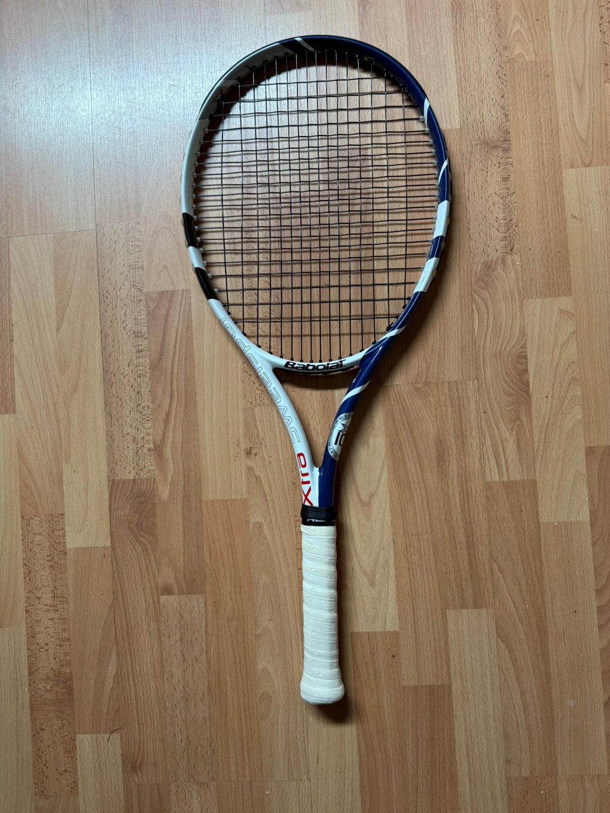 Tennis racket Babolat wit blauw zwart, Ophalen, Zo goed als nieuw, Racket, L3