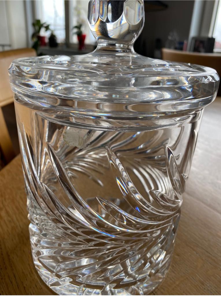 Te koop Kristal pot met deksel, Ophalen of Verzenden