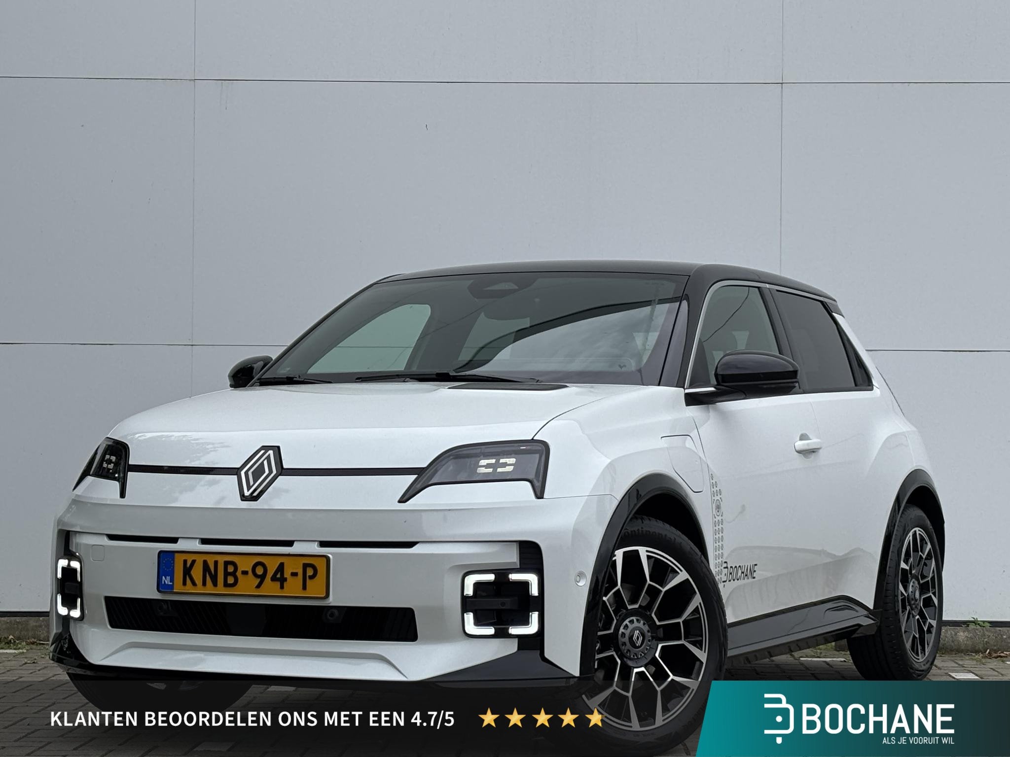 Renault 5 comfort range Roland-Garros 52 kWh | DEMO | Warmte, Auto's, Leder en Stof, Wit, Origineel Nederlands, 500 kg