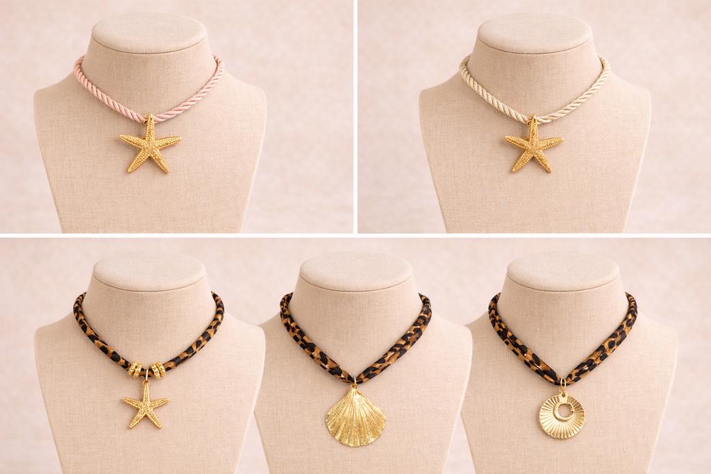 Nieuwe kettingen met zomerse hangers, Sieraden, Tassen en Uiterlijk, Oorbellen, Ophalen of Verzenden, Zo goed als nieuw