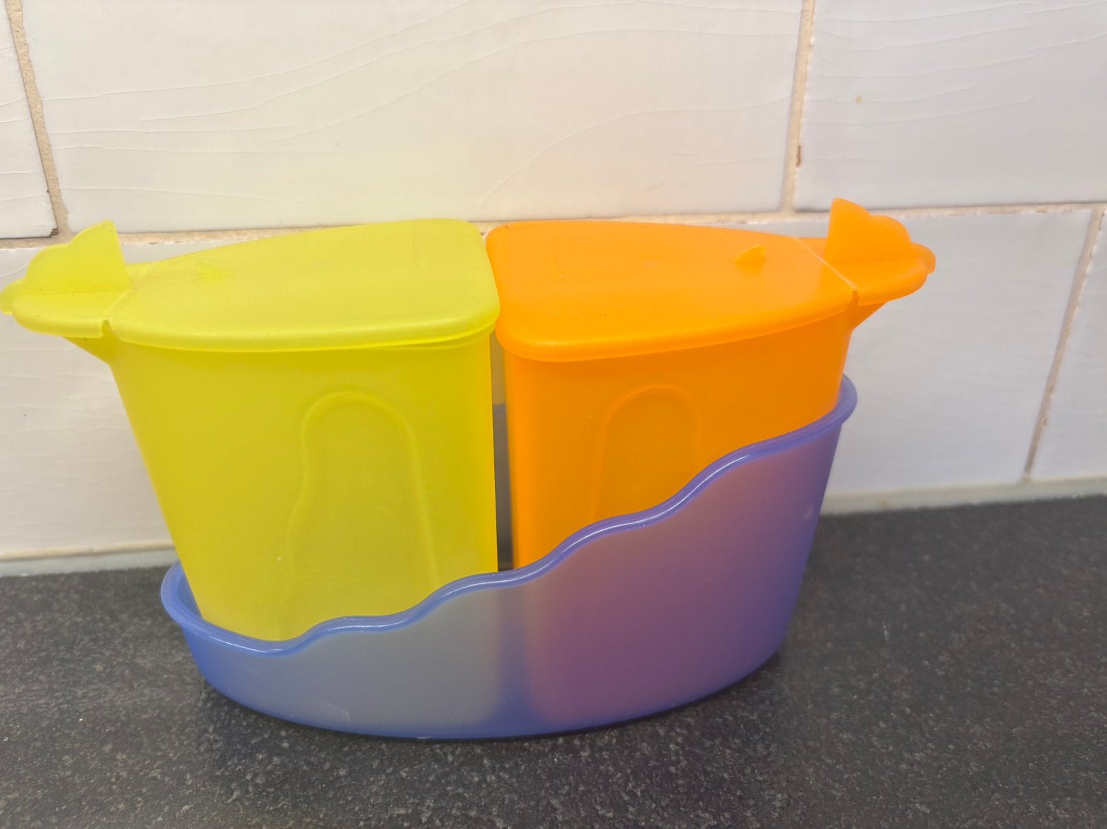 Tupperware trendy roomstel Koffiemelk melk en suikerpotje, Huis en Inrichting, Keuken | Tupperware, Ophalen of Verzenden, Gebruikt