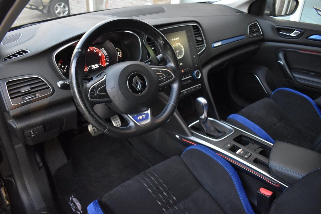 Renault Mégane Estate 1.6 GT-Line 205PK Automaat, Auto's, Gebruikt, Zwart, Alcantara, Zwart