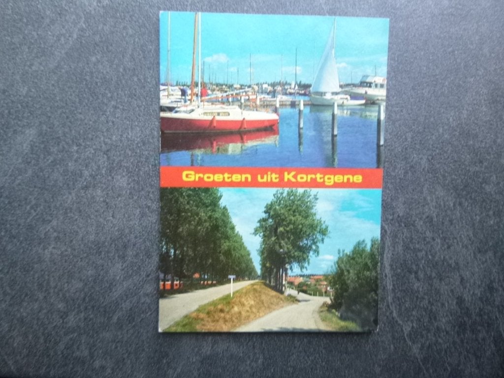 Kortgene, groeten uit/ jachthaven 1974, Verzamelen, Verzenden, 1980 tot heden, Ongelopen, Noord-Brabant