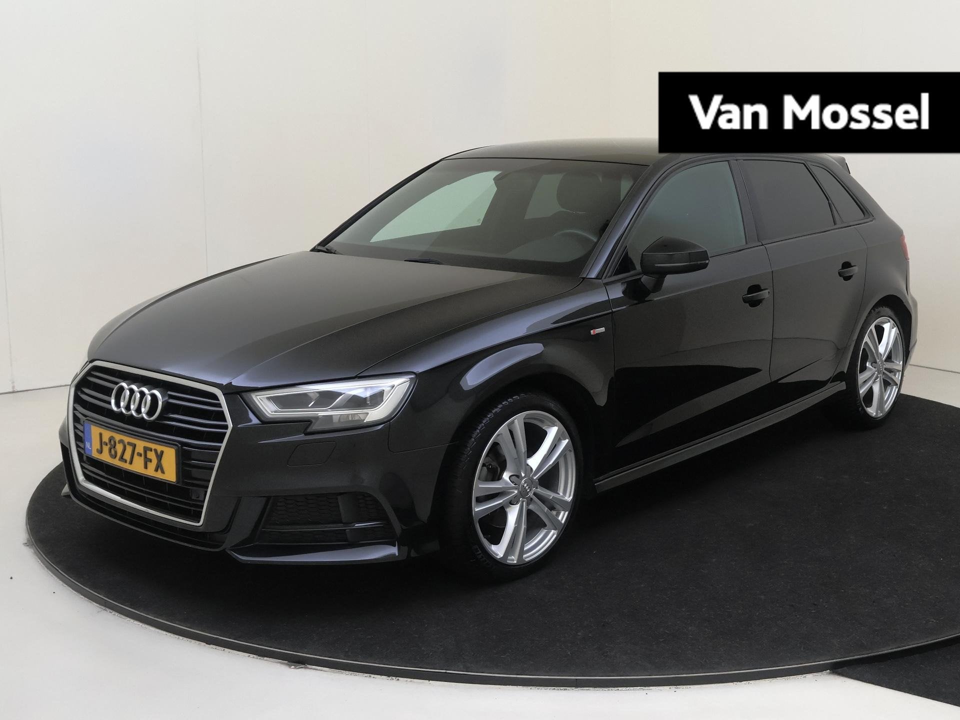 Audi A3 Sportback 35 TFSI CoD Sport S Line Edition | airco a, Auto's, 4 cilinders, 150 pk, Leder en Stof, Zwart