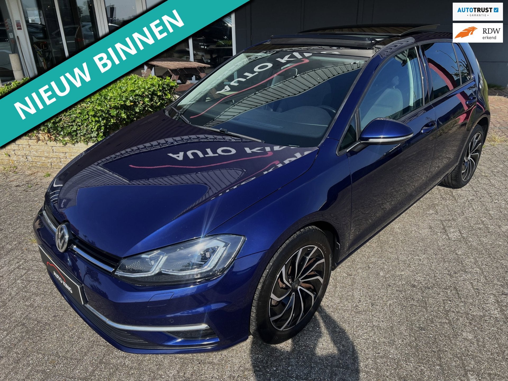 Volkswagen Golf 7.5 TSI DSG/NAV/VIRTUAL/PANO/CARPLAY APK+NAP, Auto's, Stof, Gebruikt, 1165 kg, Blauw