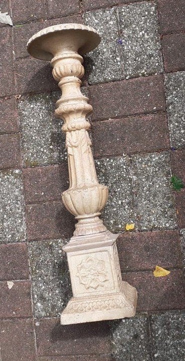 Gietijzeren Kandelaar - 70 cm hoog, Ophalen, 50 tot 75 cm, Beige, Metaal