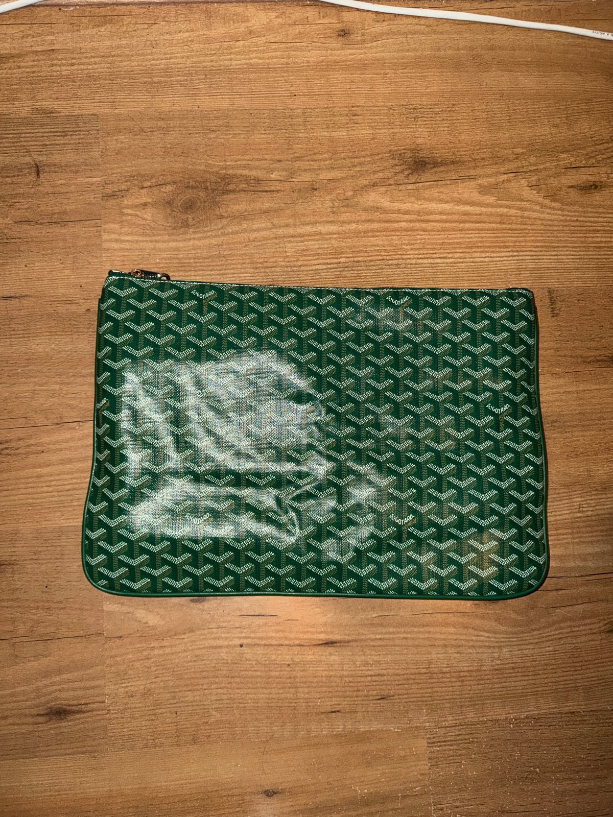 Goyard Senat Clutch MM Groen, Sieraden, Tassen en Uiterlijk, Verzenden, Zo goed als nieuw, Groen, Avondtasje