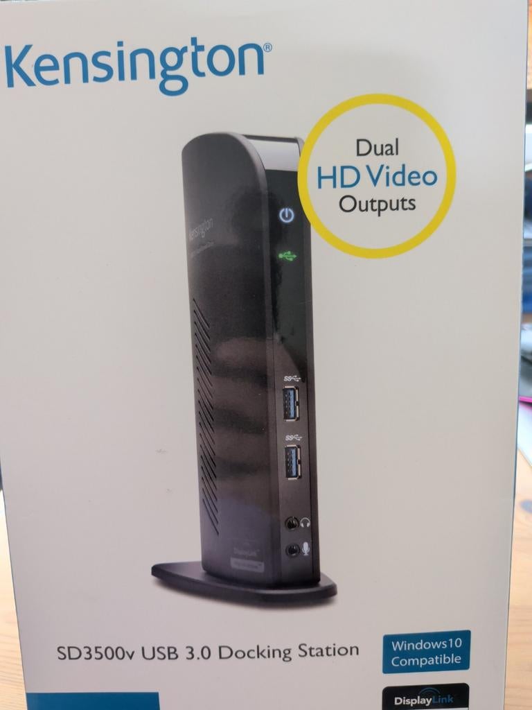 Kensington SD3500v USB 3.0 Docking Station Dual HD Video, Nieuw, Ophalen of Verzenden, Docking station, Kensington