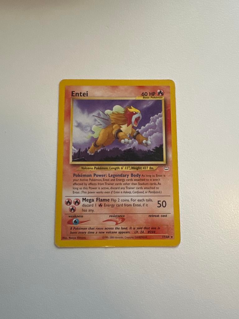 Pokémon kaart Entei - Neo Revelation (17/64) - Niet-holo, Ophalen, Gebruikt, Losse kaart