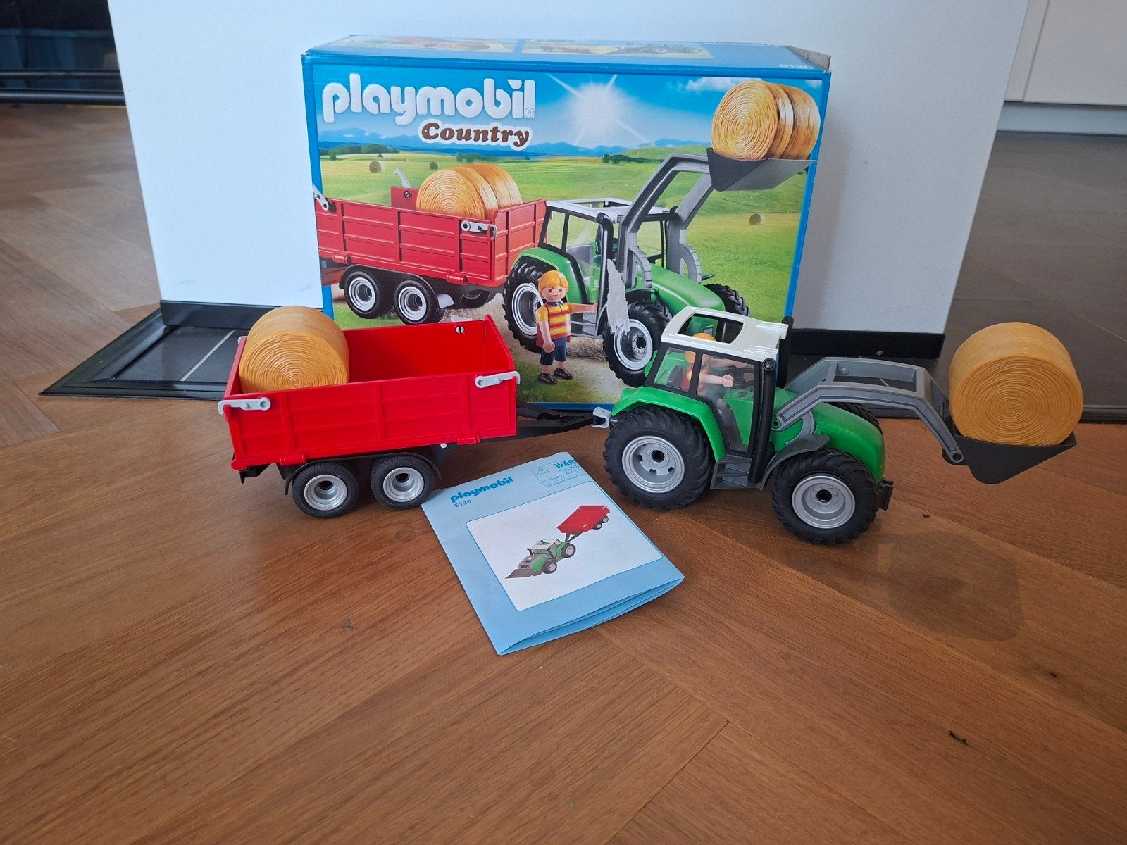 Playmobil Country Tractor met aanhanger en balen 6130, Complete set, Voertuig, Ophalen of Verzenden, Zo goed als nieuw