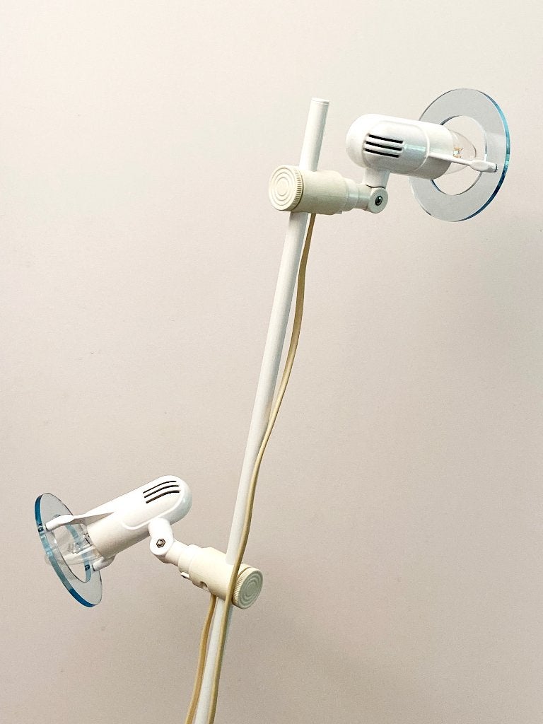 Hustadt Leuchten V2871/02 vloerlamp, 80s, Postmodern, Ophalen, Gebruikt, Postmodernisme/Memphis, E14 (klein)