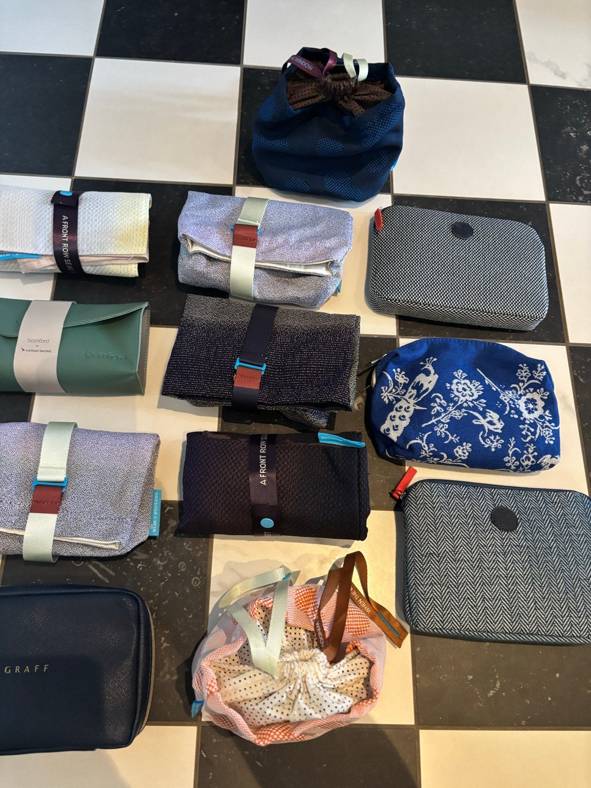 Nieuwe toilettassen incl. inhoud (KLM, Air France, etc.), Ophalen of Verzenden, Nieuw, Meerkleurig, Heer of Dame