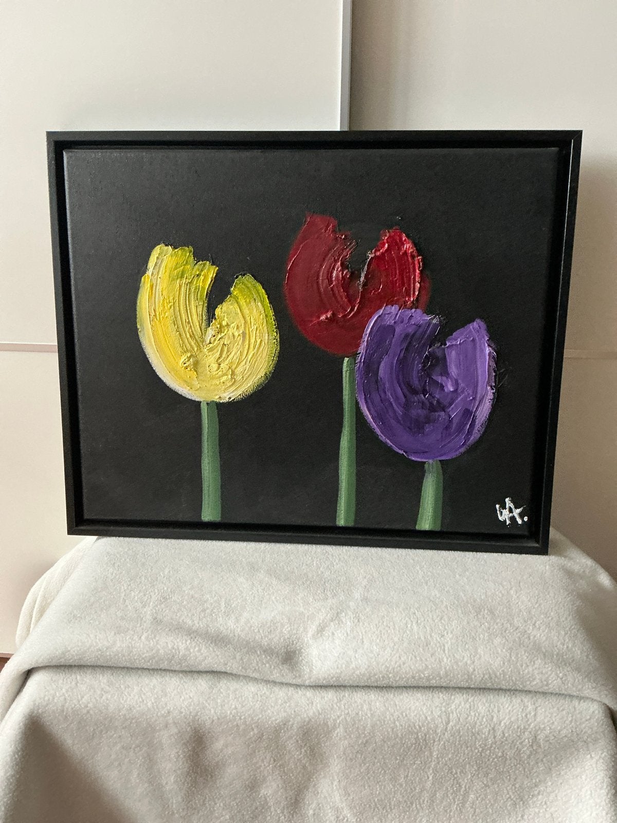 Schilderij 'Voorjaar in Huis' - U.C.S.Y. Aubri, Ophalen