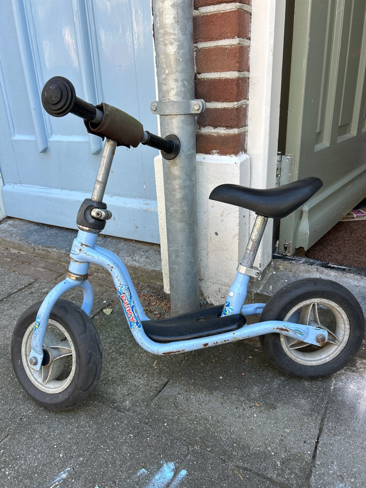 Puky loopfiets blauw, Ophalen, Gebruikt, Minder dan 16 inch