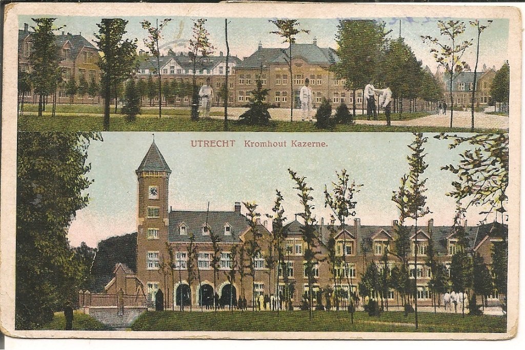 Utrecht Kromhout Kazerne - Oude Ansichtkaart 1919, Ophalen of Verzenden, Voor 1920, Gelopen, Utrecht