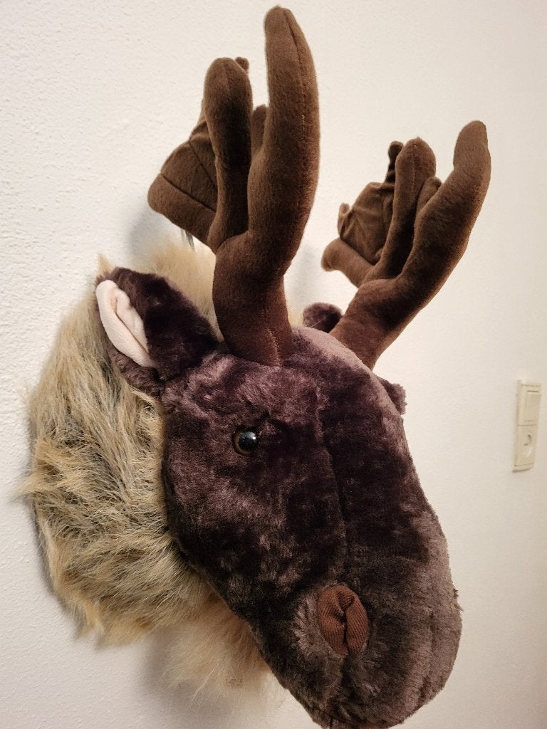 3 wand dierenkoppen Leeuw / Eland / Olifant, Overige kleuren, Ophalen of Verzenden, Zo goed als nieuw, Wanddecoratie