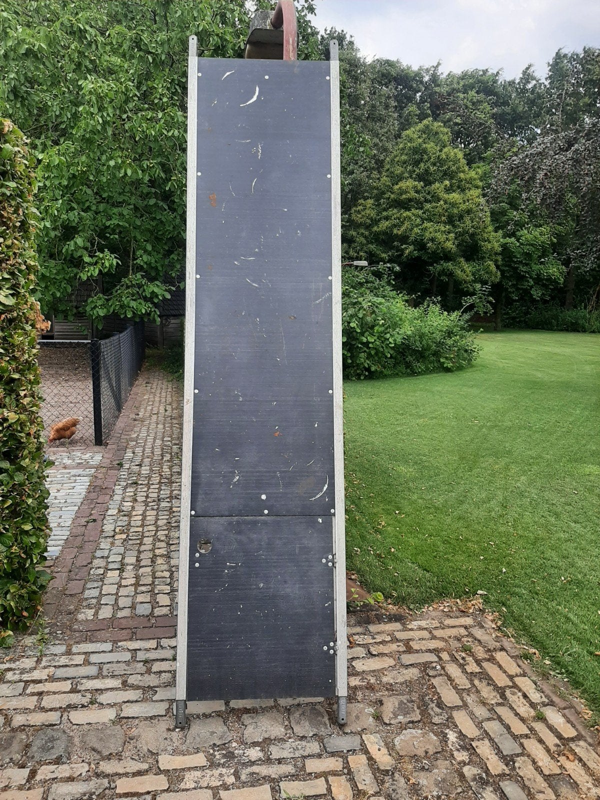 Nette fiberdeck vloer met luik voor Layher rolsteiger 285 c, Ophalen, Rolsteiger of Kamersteiger, 5 meter of hoger