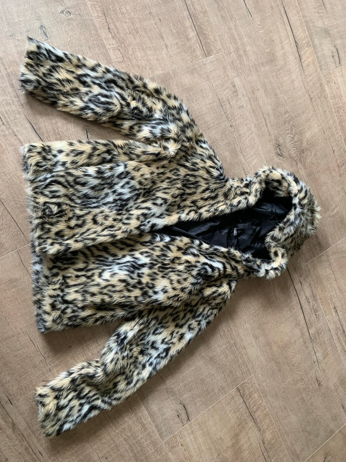 Pluche panterprint  nep bontjas maat 36, Carnaval, Ophalen of Verzenden, Kleding, Maat 36 (S)