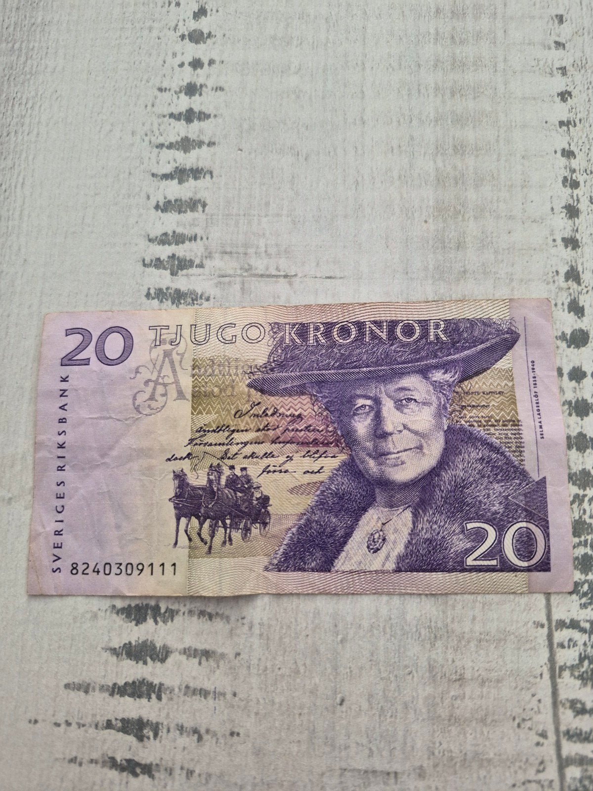 Zweedse 20 Kronen bankbiljet - Selma Lagerlöf, Postzegels en Munten, Bankbiljetten | Europa | Niet-Eurobiljetten, Ophalen of Verzenden