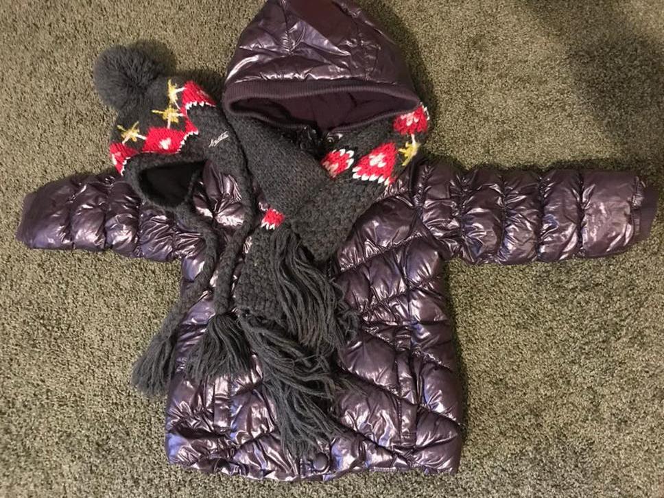 Winterjas Eager Beaver maat 98 met muts en sjaal van Barts, Ophalen of Verzenden, Gebruikt, Meisje, Jas