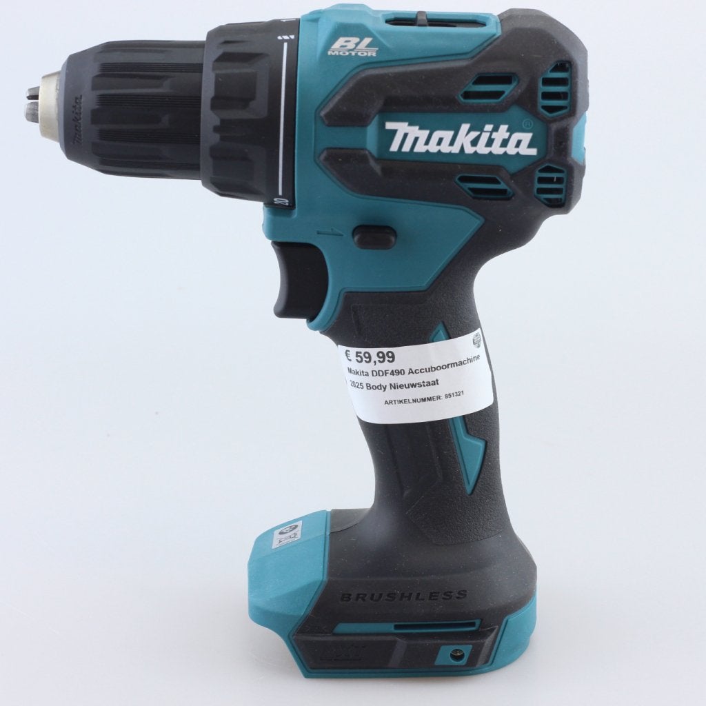 Makita DDF490 Accuboormachine 2025 Body Nieuwstaat, Makita, Zo goed als nieuw, Support@makita.com, Makita Corporation, 3-11-8, Sumiyoshi-cho, 
Anjo, Aichi 446-8502
Japan
