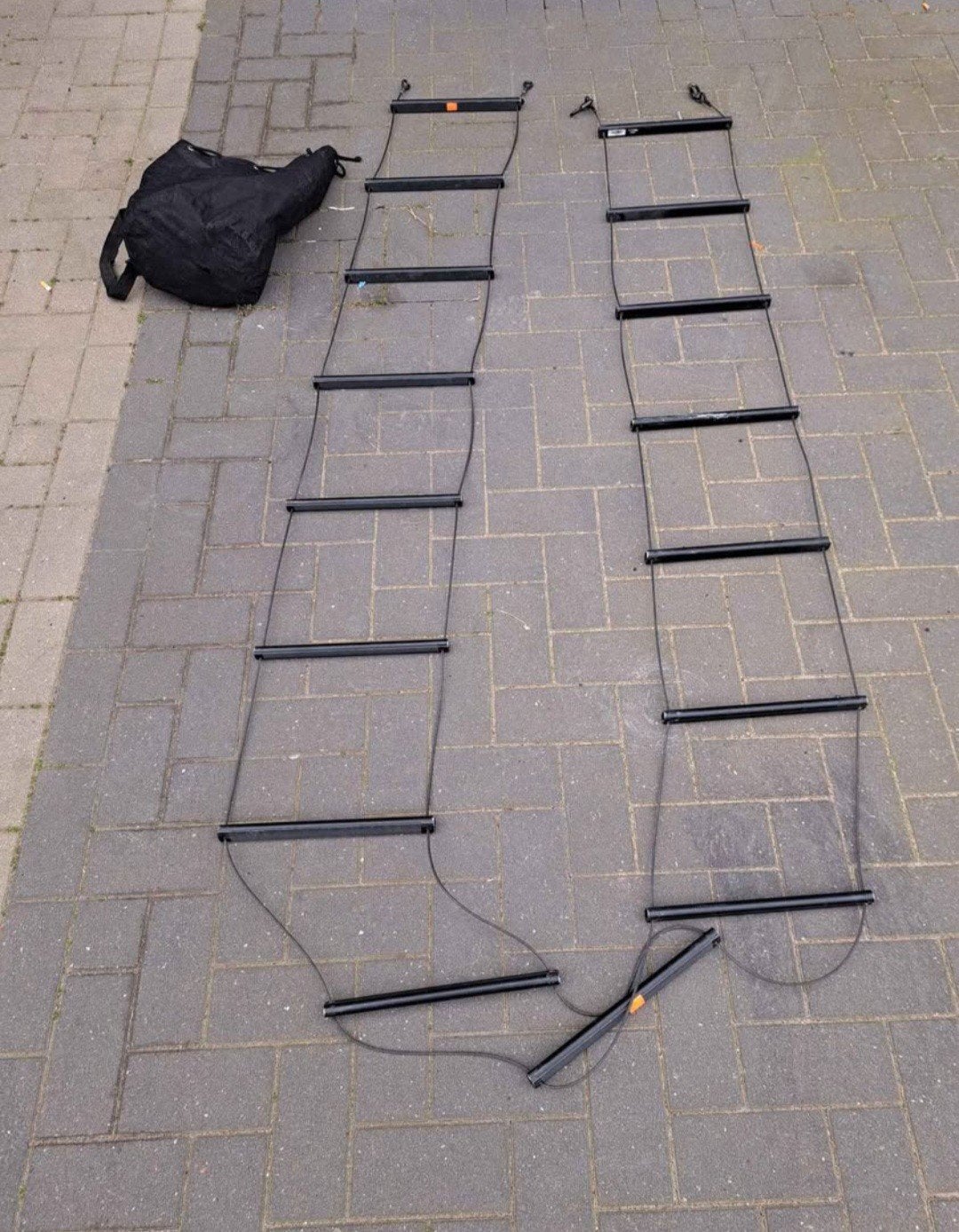Professioneel touwladder aluminium, Ophalen, ., Zo goed als nieuw, .