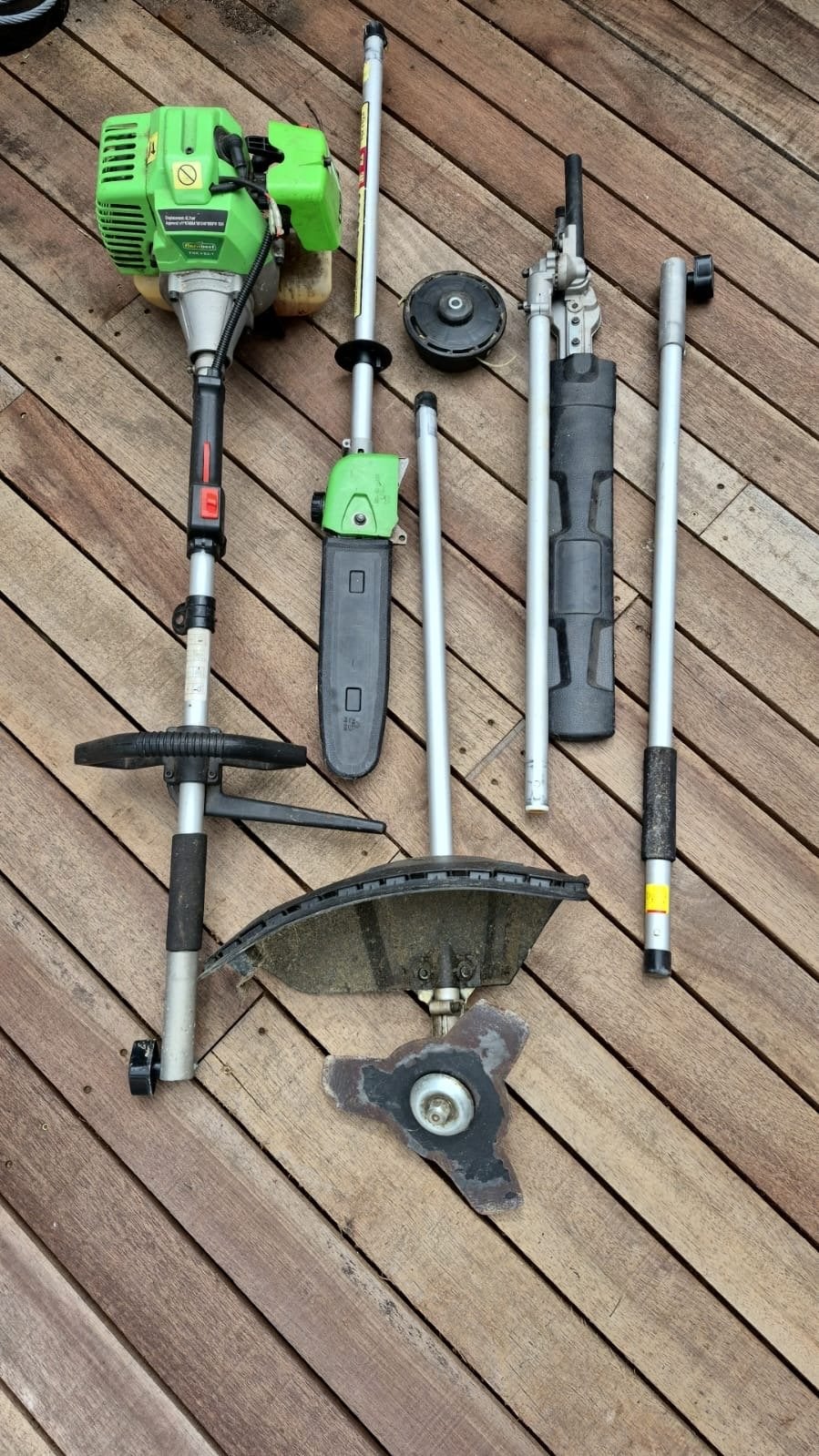 Florabest FBK 4 B2-1 Benzine Bosmaaier/Trimmer Set, Ophalen of Verzenden, Gebruikt, 30 tot 50 cm, Benzine