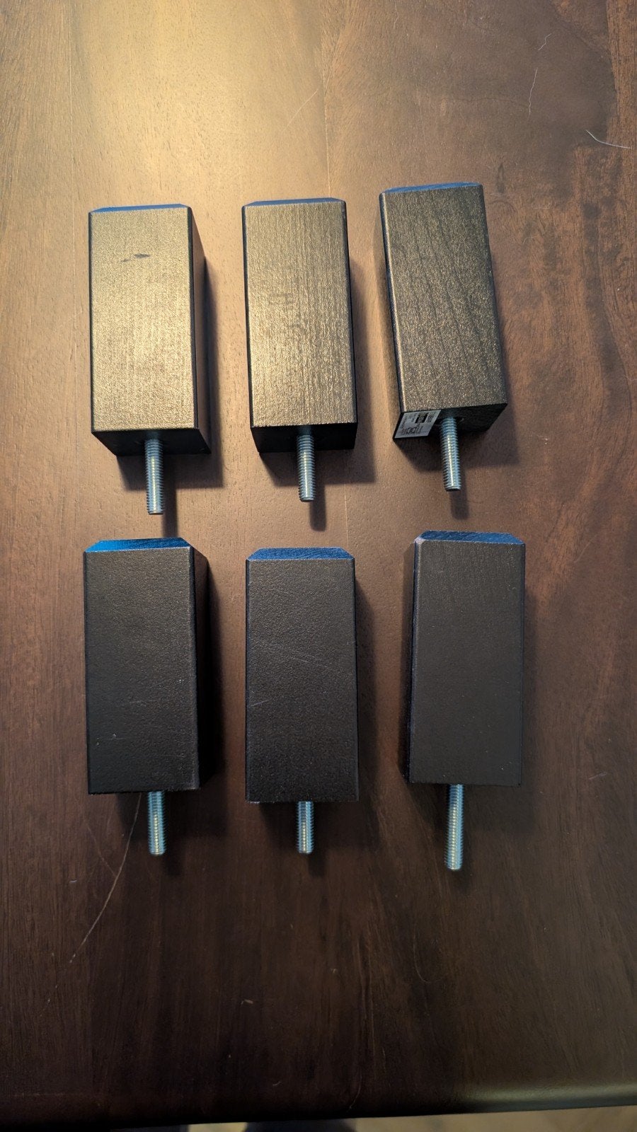 IKEA STUBBARP poten zwart bruin - 6 stuks, Ophalen, Zo goed als nieuw, Overige materialen, Tafelpoot