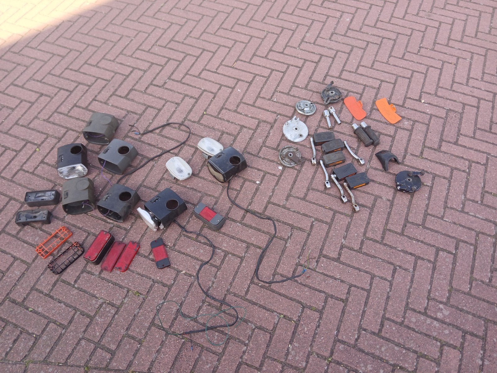 Partij vespa piaggio ciao onderdelen koplamp achterlicht, Ophalen of Verzenden, Koplamp