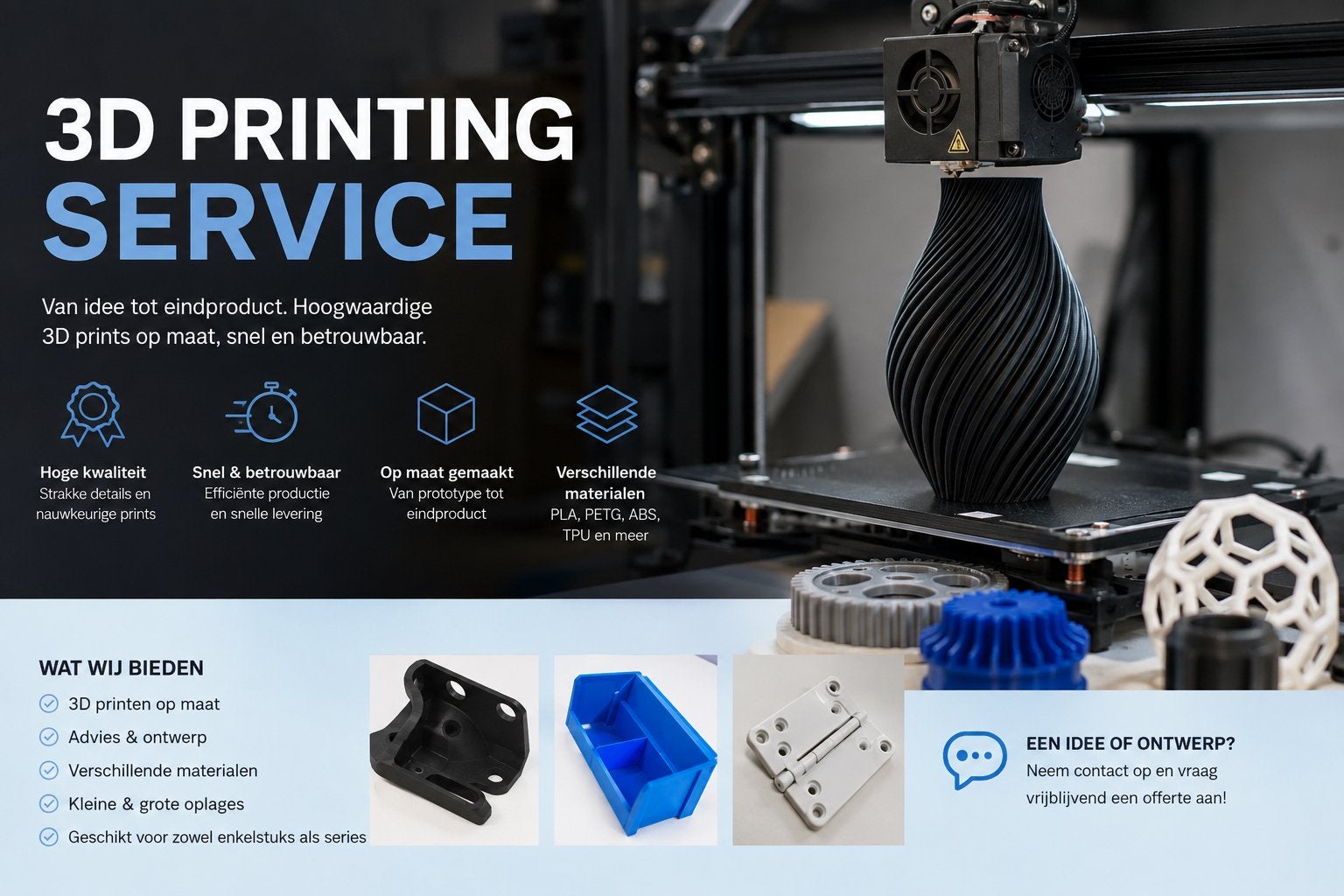 3D Printing Service – Van Idee naar Product, Ophalen of Verzenden, Nieuw, Filament