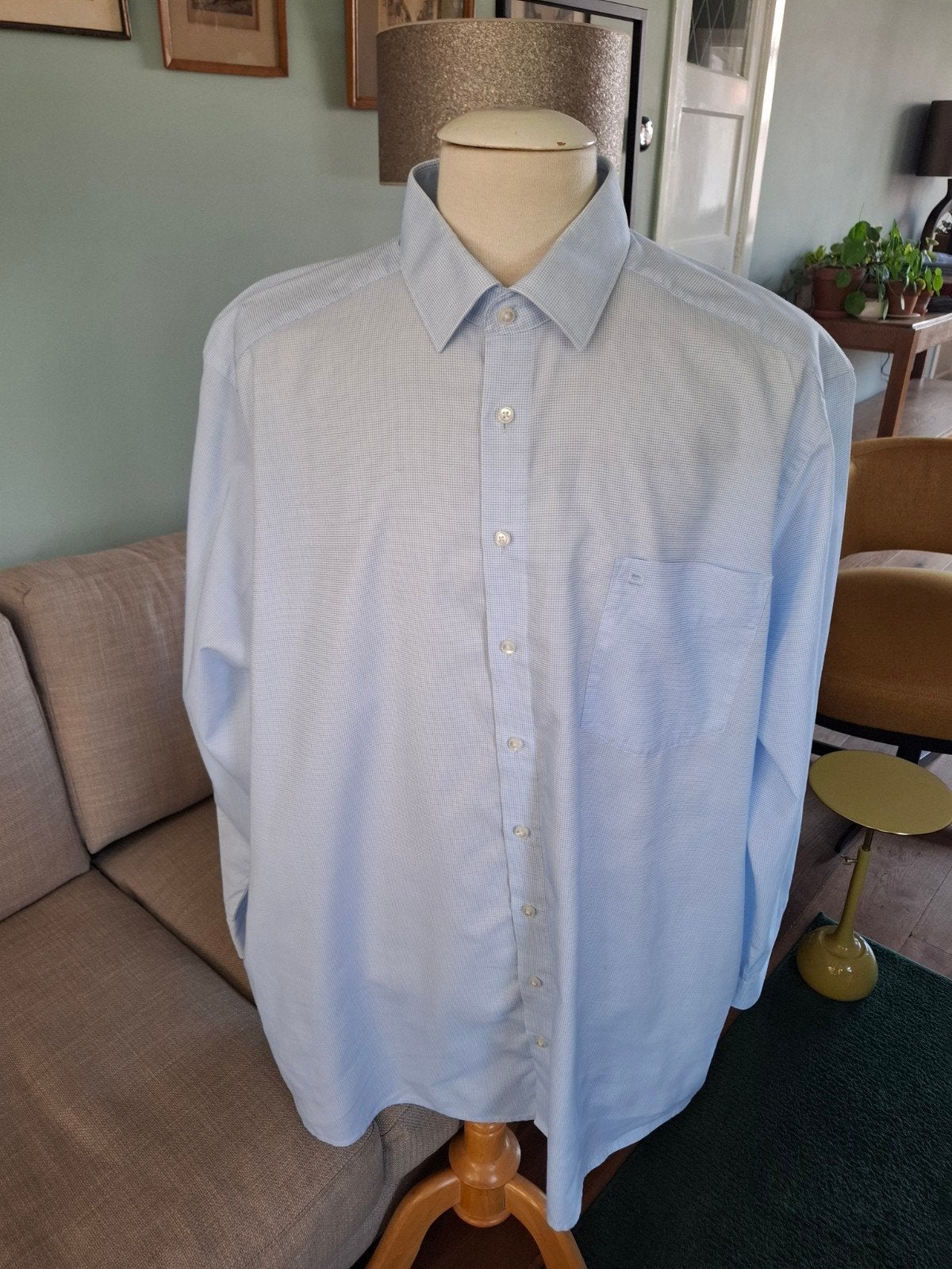 Olymp luxor overhemd boordmaat 48, Blauw, Zo goed als nieuw, Olymp Luxor, Halswijdte 39/40 (M)