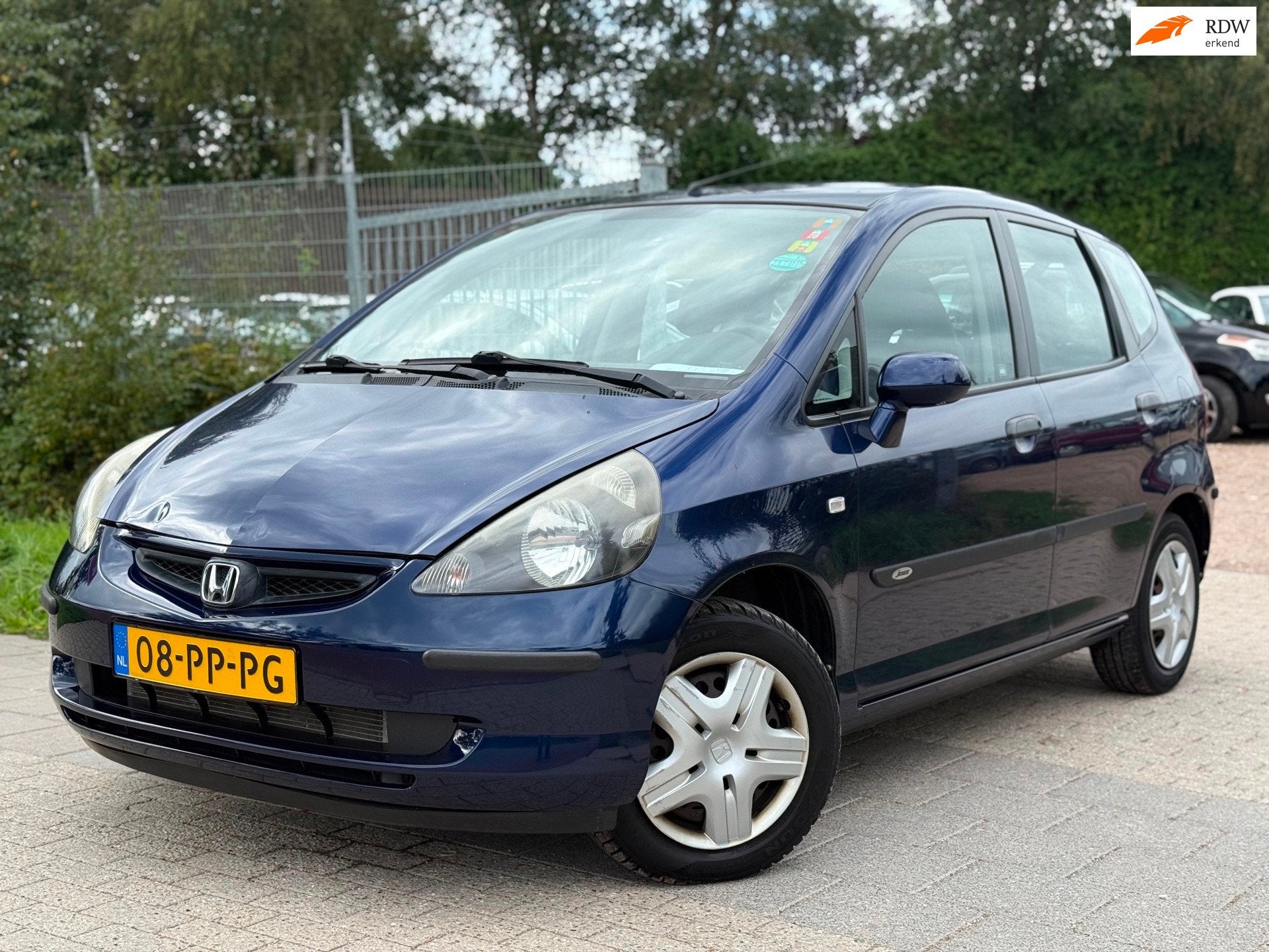 Honda Jazz 1.4 LS AUTOMAAT AIRCO ELEKPAKKET, Auto's, 450 kg, 4 cilinders, Blauw, Metallic lak