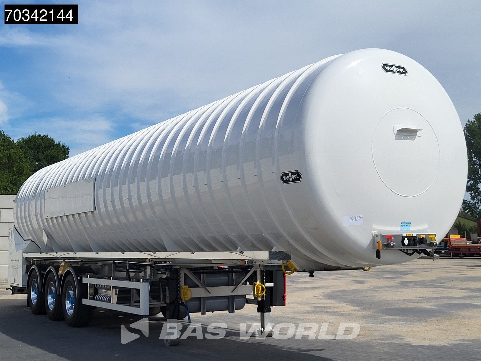 Van Hool UNUSED LNG Tank 59.000 Ltrs APK 05-27, Lichtmetalen velgen, Stof, Overige brandstoffen, Wit