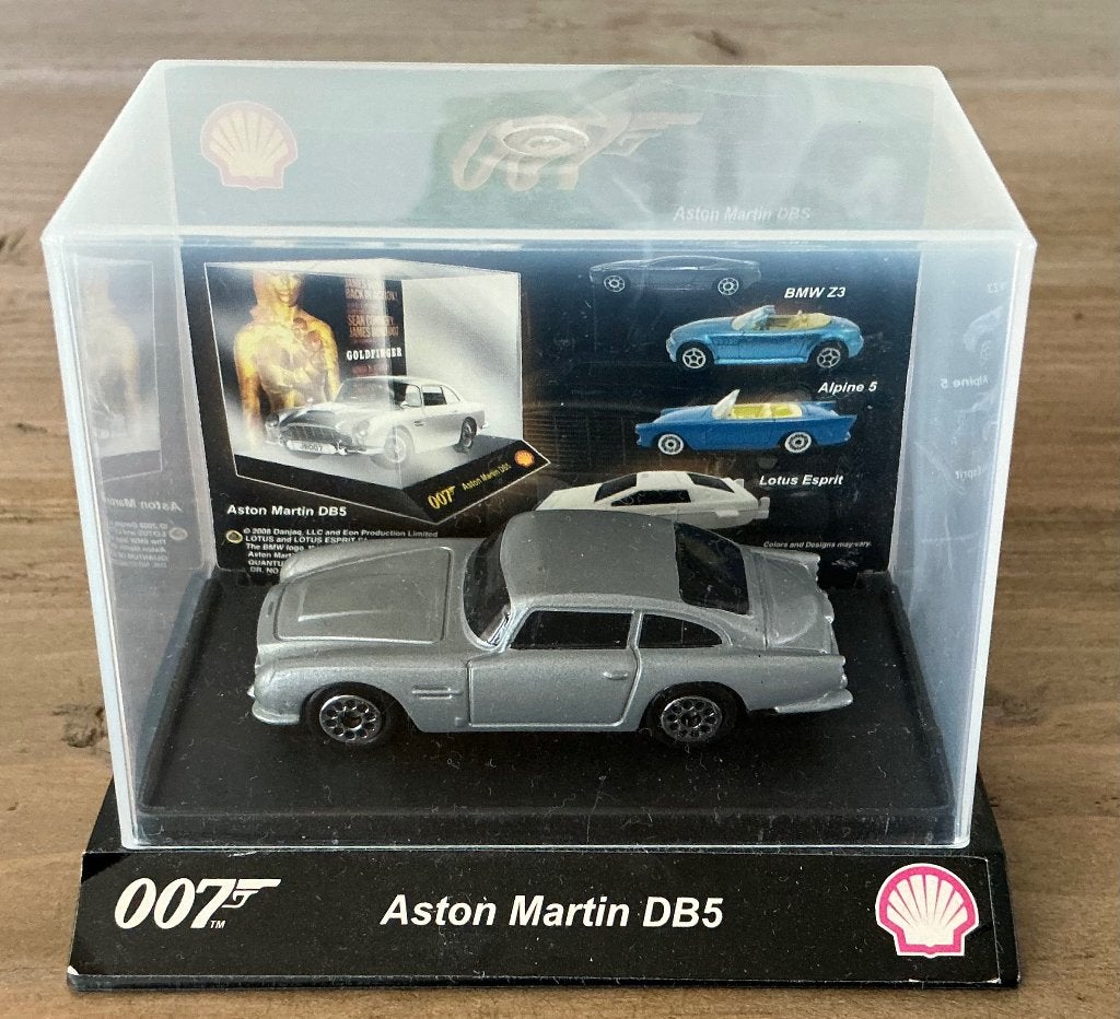 James Bond 007 Aston Martin DB5 Goldfinger Shell model, Ophalen of Verzenden, Zo goed als nieuw, Auto