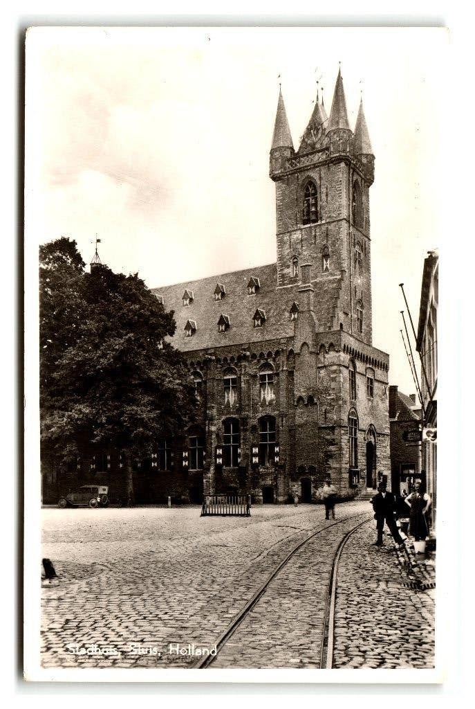 Sluis, Stadhuis, Verzenden, 1940 tot 1960, Gelopen, Zeeland