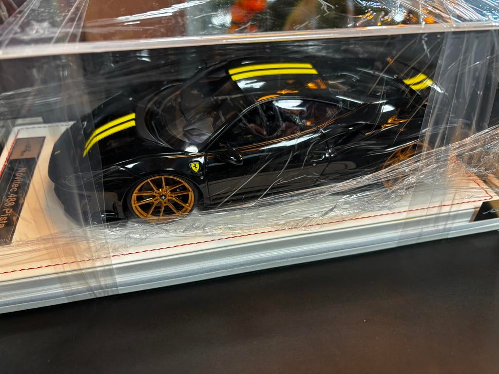Ferrari 488 Pista Novitec black 1:18, Hobby en Vrije tijd, Modelauto's | 1:18, Overige merken, Ivy Merit, ., Nieuw