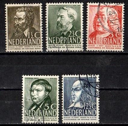 Nederland nr. 318-322 Zomerzegels 1939 gestempeld, Verzenden, T/m 1940, Gestempeld