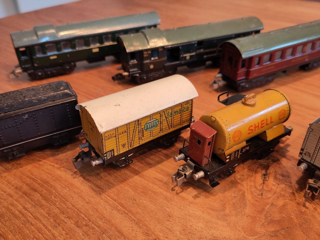 Marklin HO vintage wagons met klauwkoppeling uit ~1937, Wisselstroom, Gebruikt, Wagon, Ophalen of Verzenden