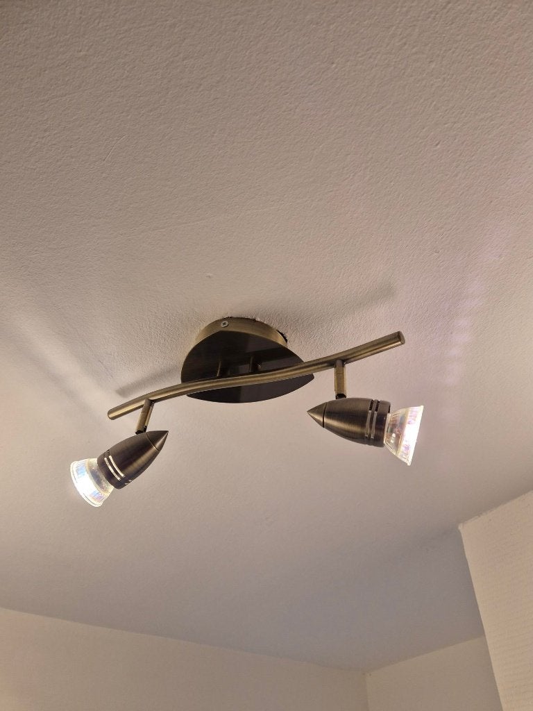 Dubbel verstelbare spots incl halogeen lampjes, Huis en Inrichting, Lampen | Spots, Ophalen, Halogeen, Gebruikt, Dimbaar