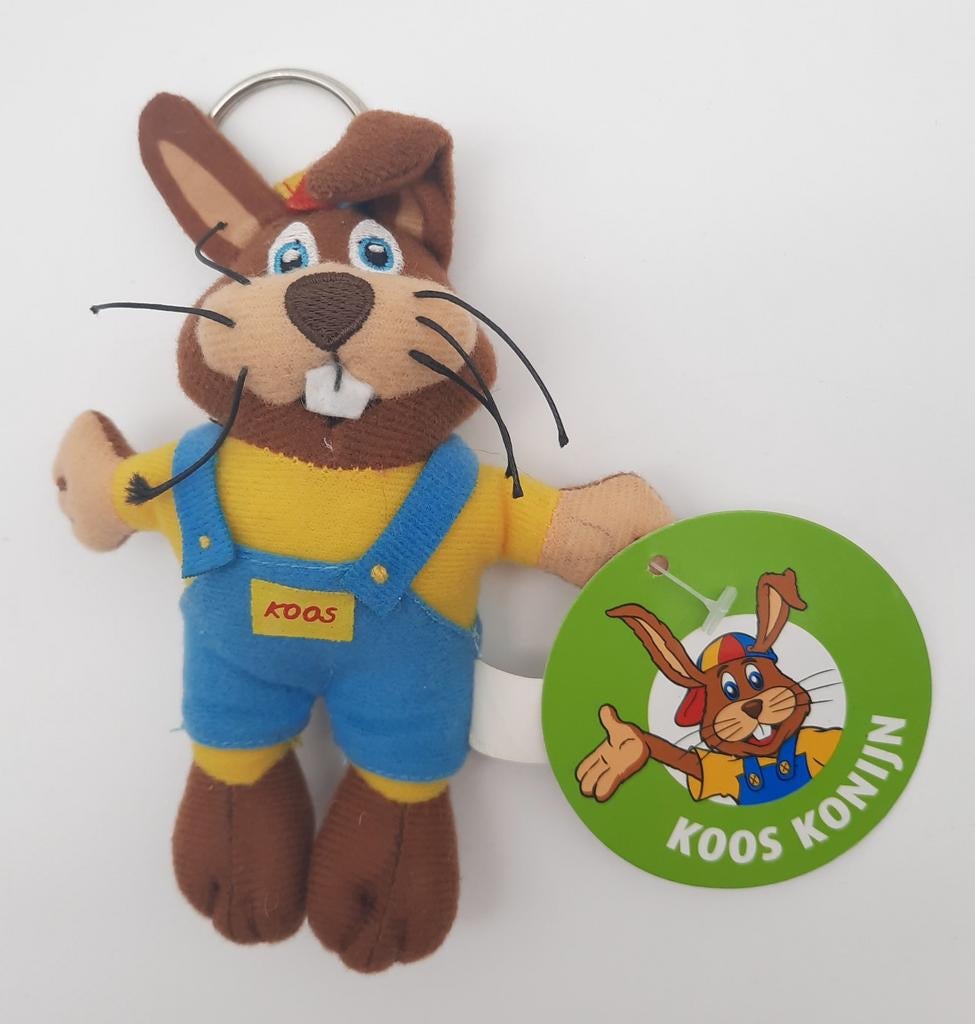 Koos Konijn knuffel sleutelhanger ca. 12cm lang NIEUW!, Ophalen of Verzenden, Nieuw, Overige typen