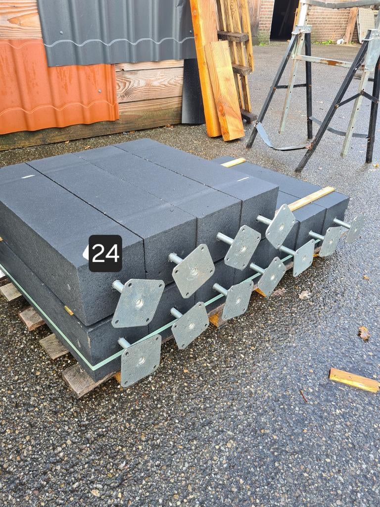 Betonpoer 150x150x600 met Stelplaat - Nieuw, Ophalen of Verzenden, Nieuw, Beton
