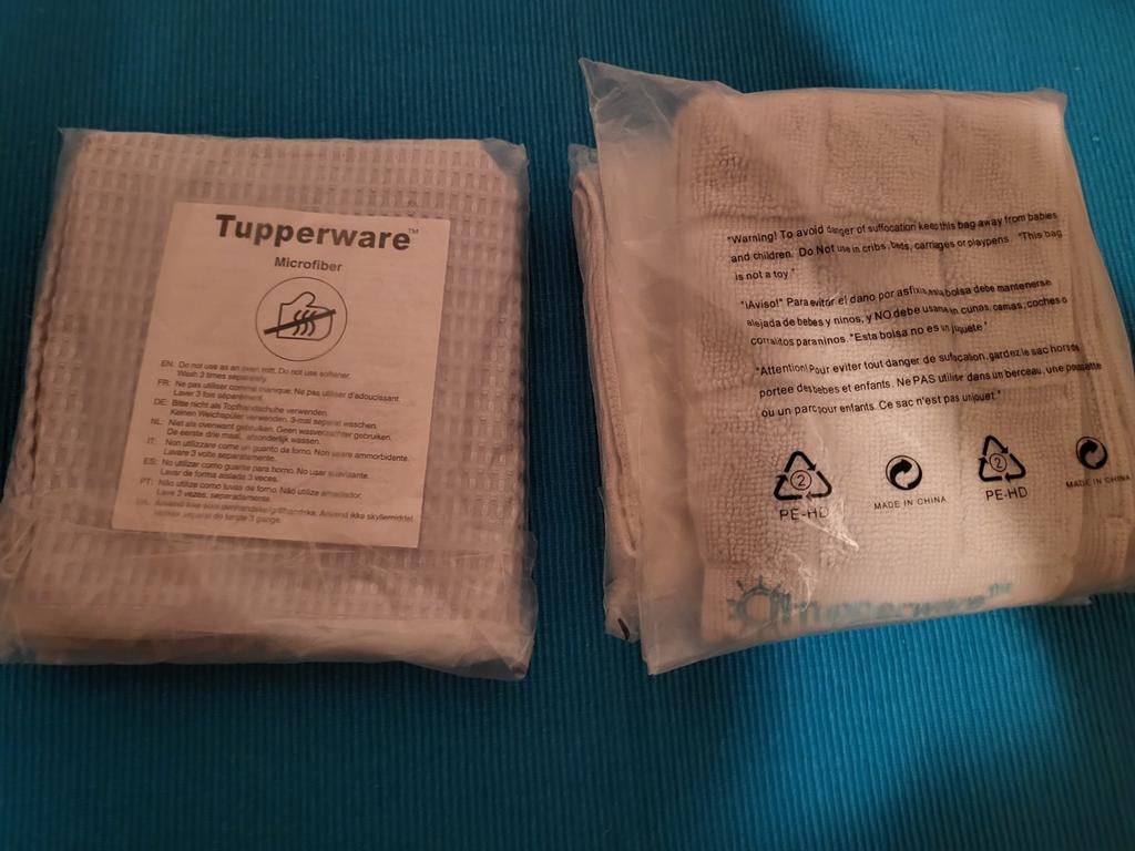 Tupperware glazendoek -en andere - Nieuw in verpakking, Ophalen of Verzenden, Nieuw, Overige kleuren, Theedoek of Handdoek