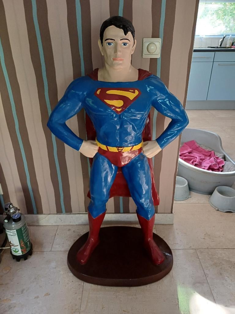 Superman groot beeld van ongeveer 100 cm, heel mooi, Verzamelen, Ophalen, Superheld, Zo goed als nieuw, Beeldje of Figuurtje