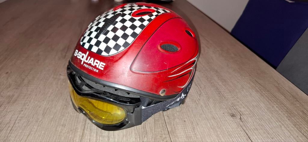 Kinder skihelm + skibril, Gebruikt, Overige typen, Minder dan 100 cm, Ophalen